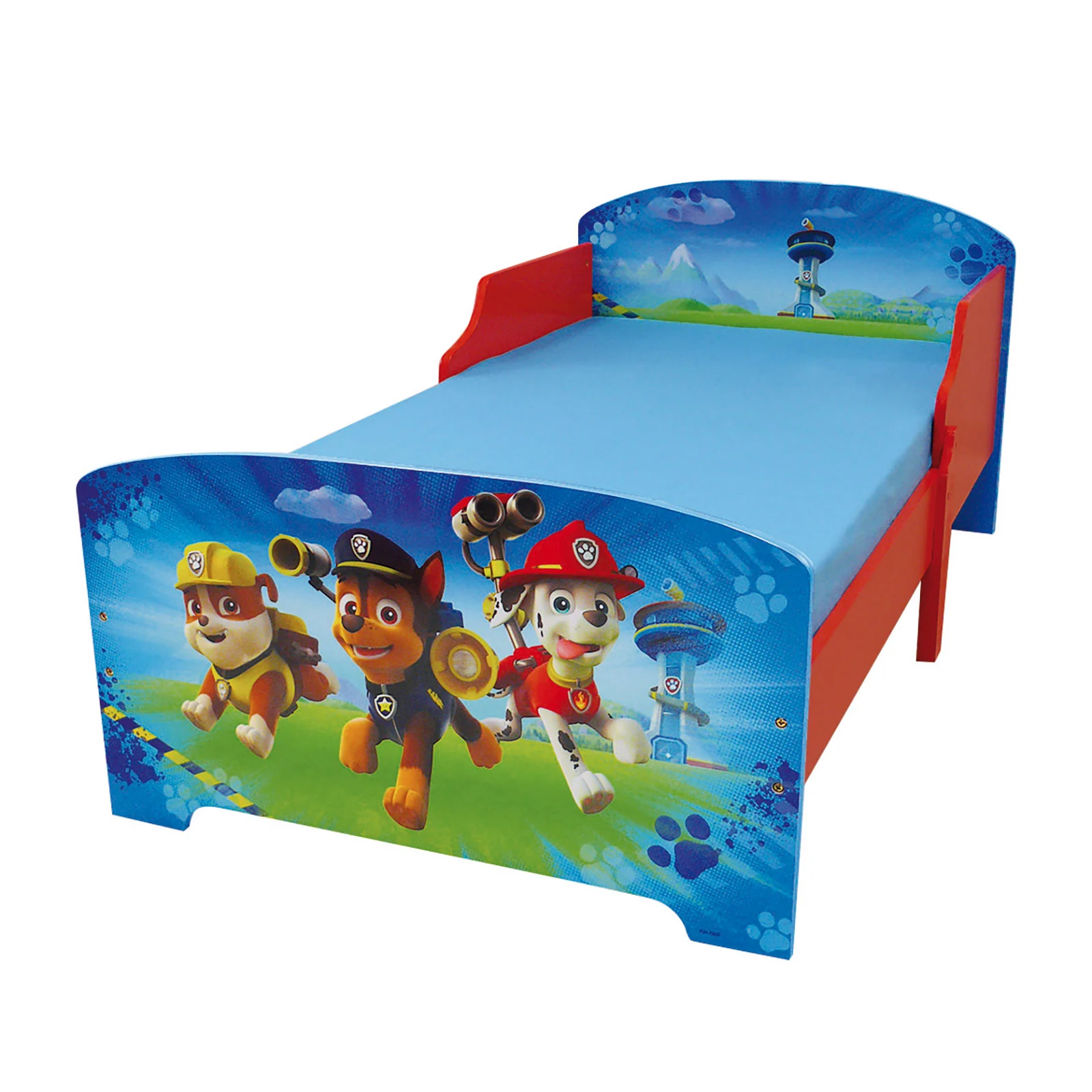 Paw Patrol Wooden Junior Toddler Bed with Eco-Fibre Hypoallergenic
