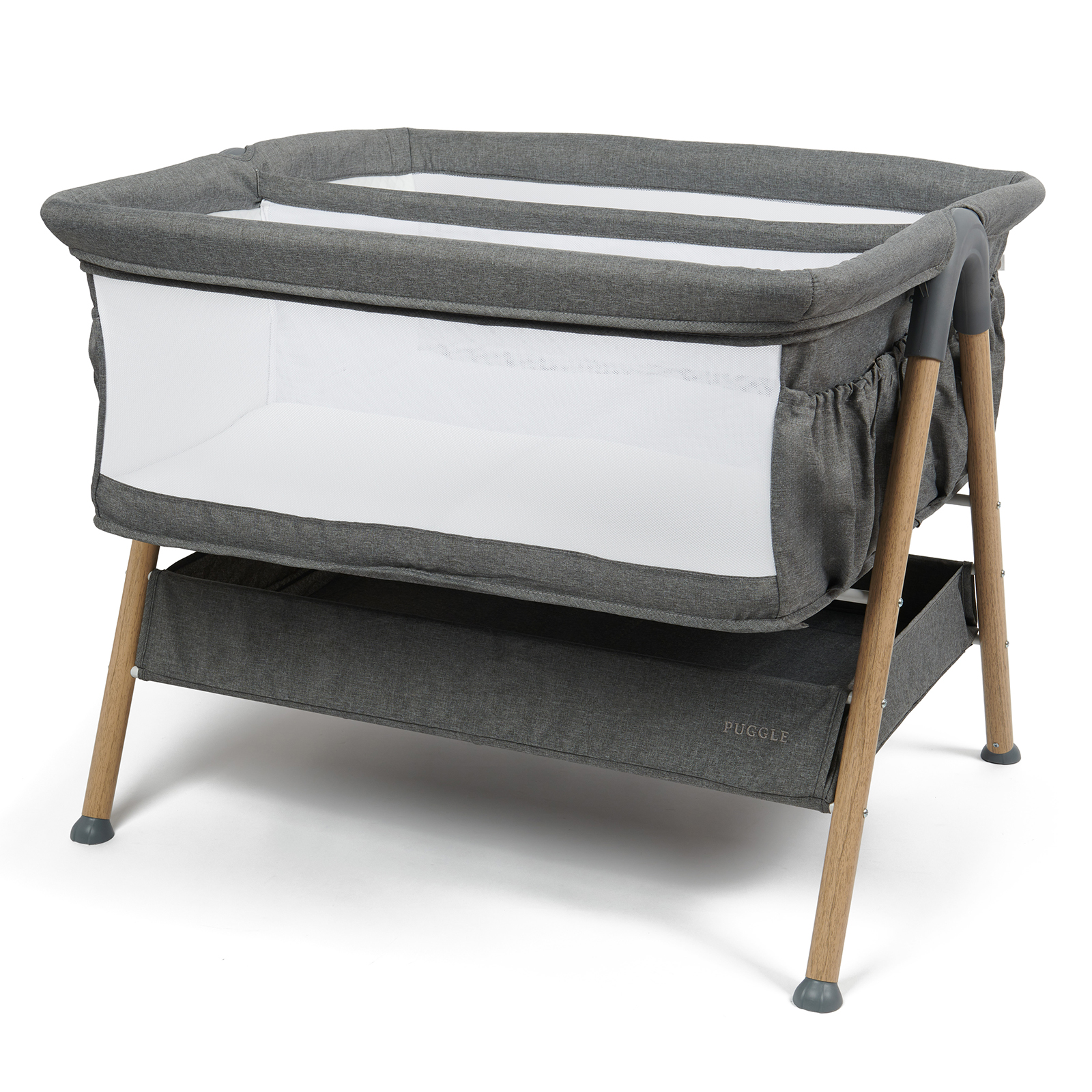 Puggle Dreamy Twin Bedside Crib with Universal Musical Vibration