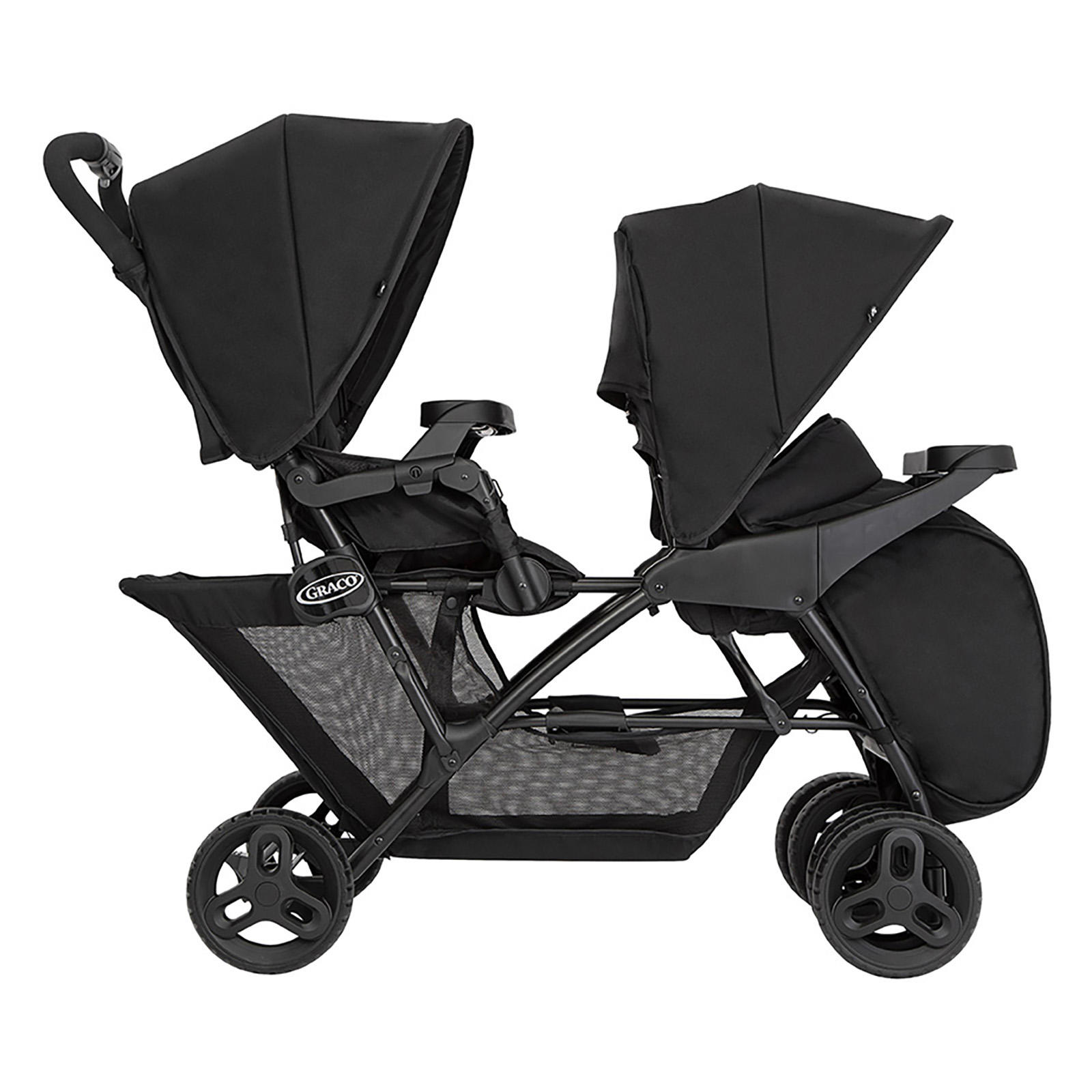 Graco Blaaze Stadium Duo Tandem Pushchair with Front Apron Rain Cover Night Sky The Nursery Store