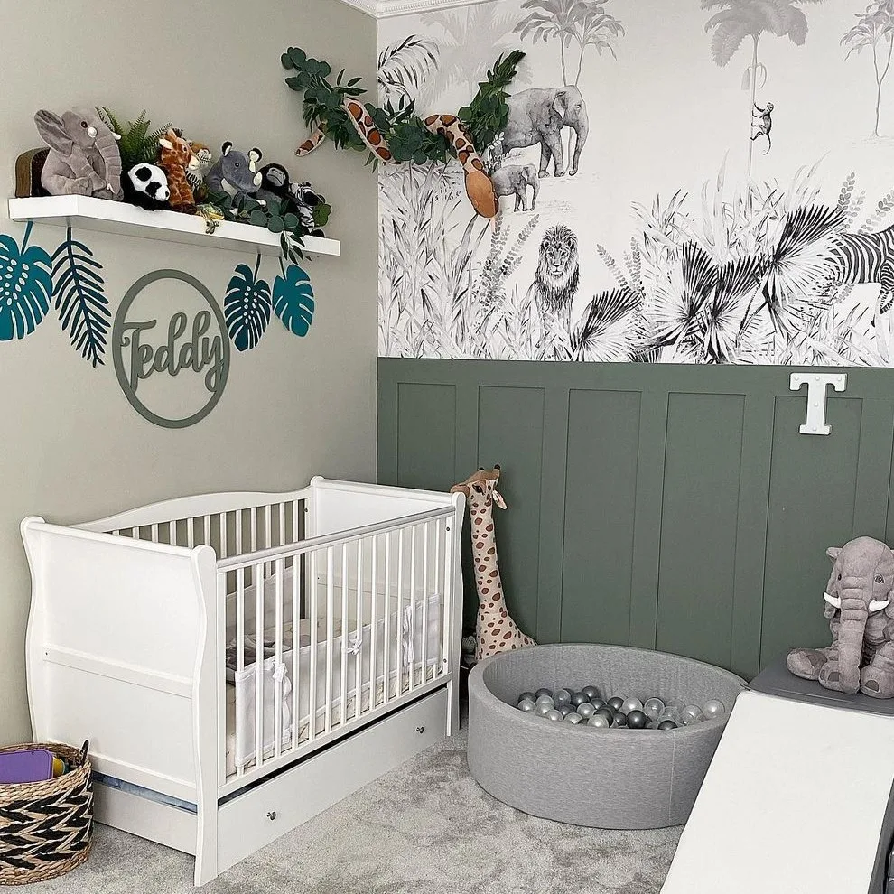 Baby cot and toys