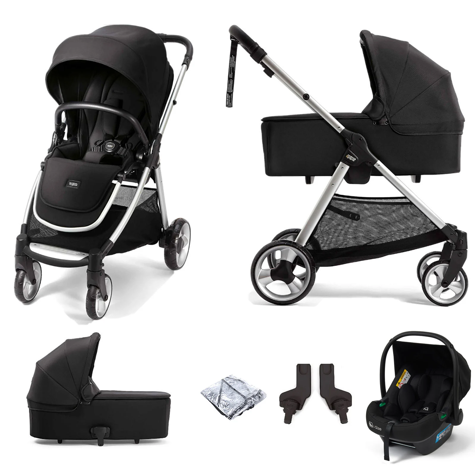 Mamas Papas Flip XT2 Safe Fit Car Seat Travel System with Carrycot Black The Nursery Store