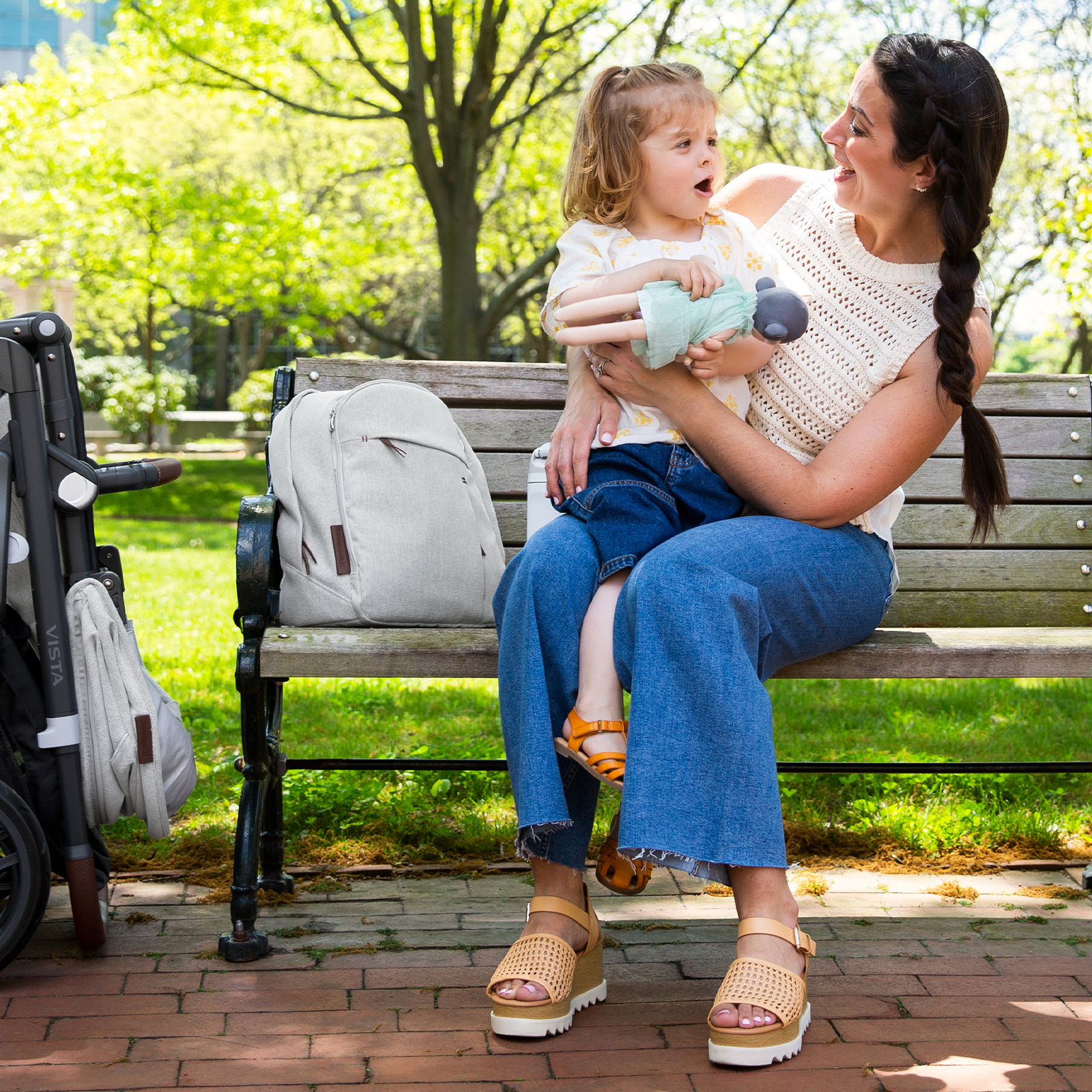 UPPAbaby Changing Backpack - Anthony White & Grey | The Nursery Store