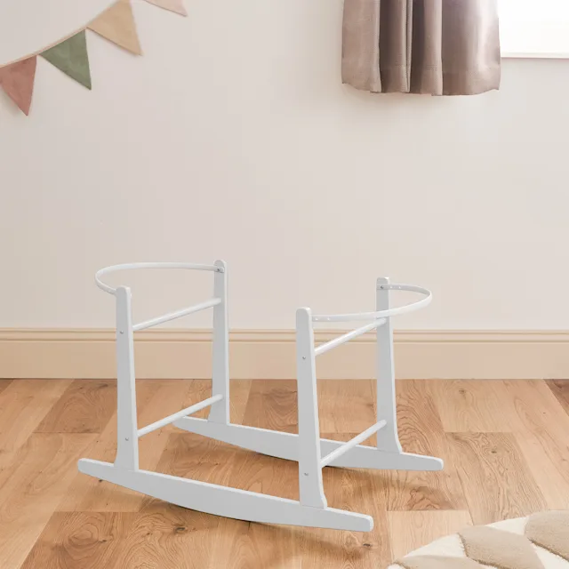 Puggle Rocking Moses Basket Stand - White