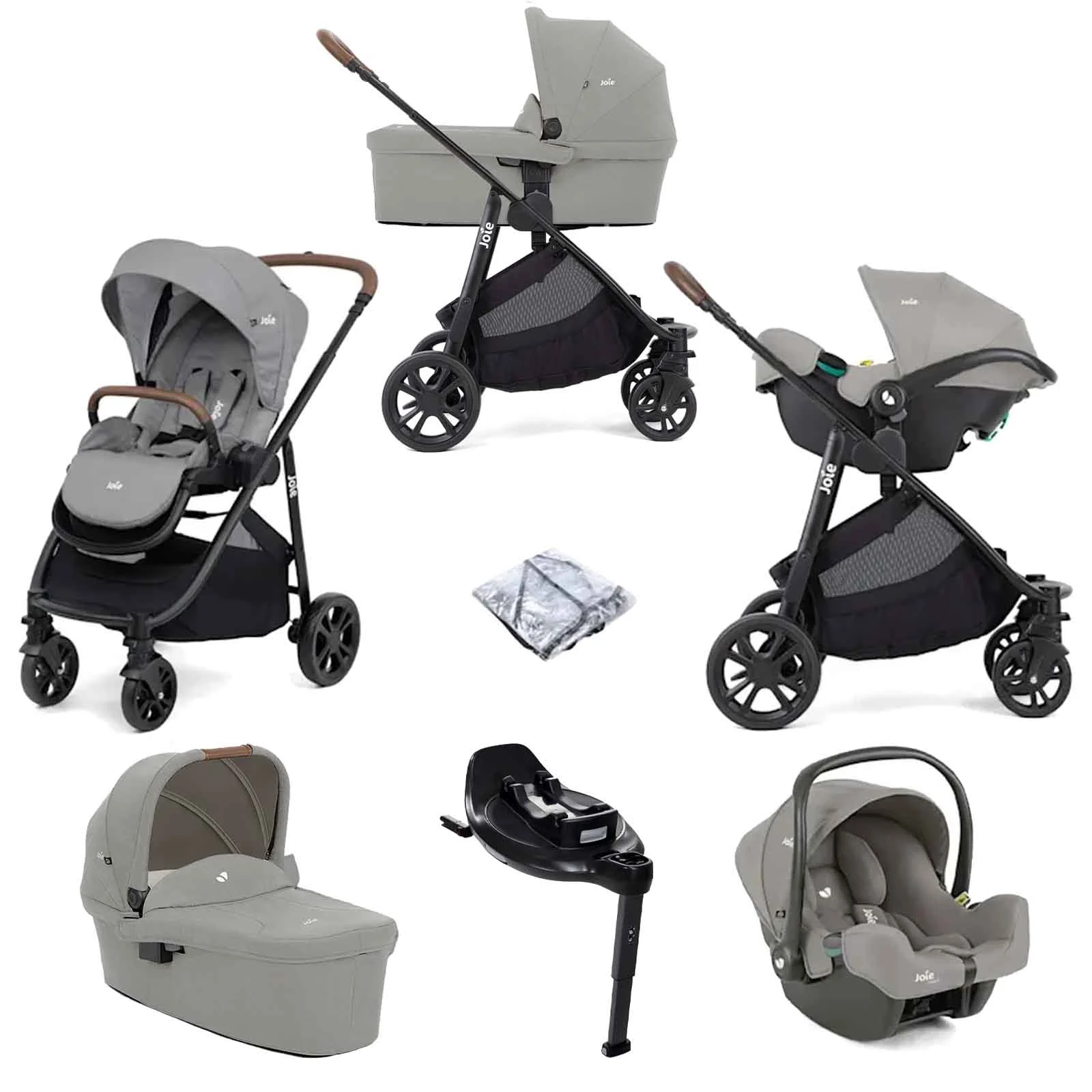 Joie Versatrax E Trio i-Snug Travel System with Ramble Carrycot