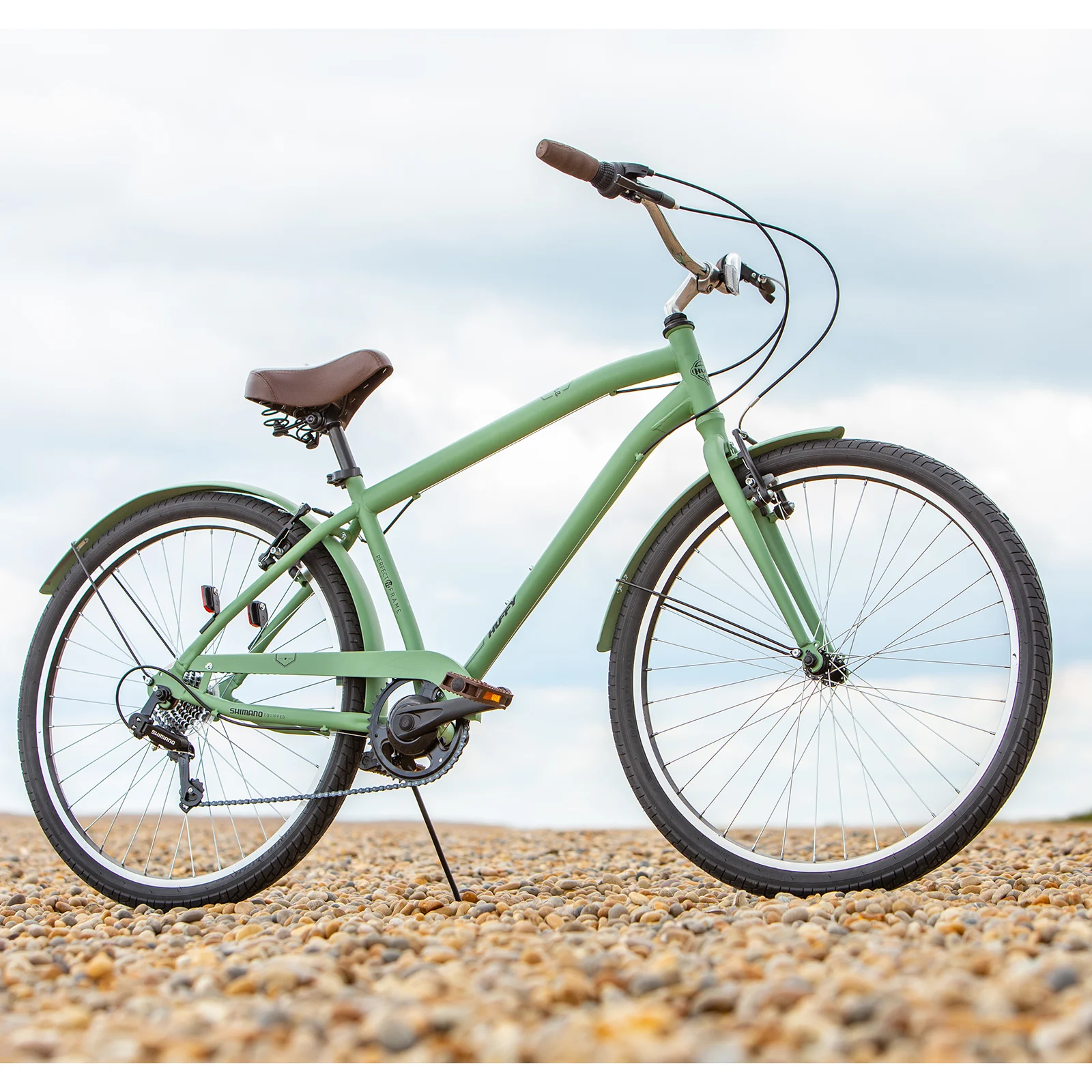 Huffy Sienna Hybrid Bike 27.5 Wheels Vintage Green The Nursery Store