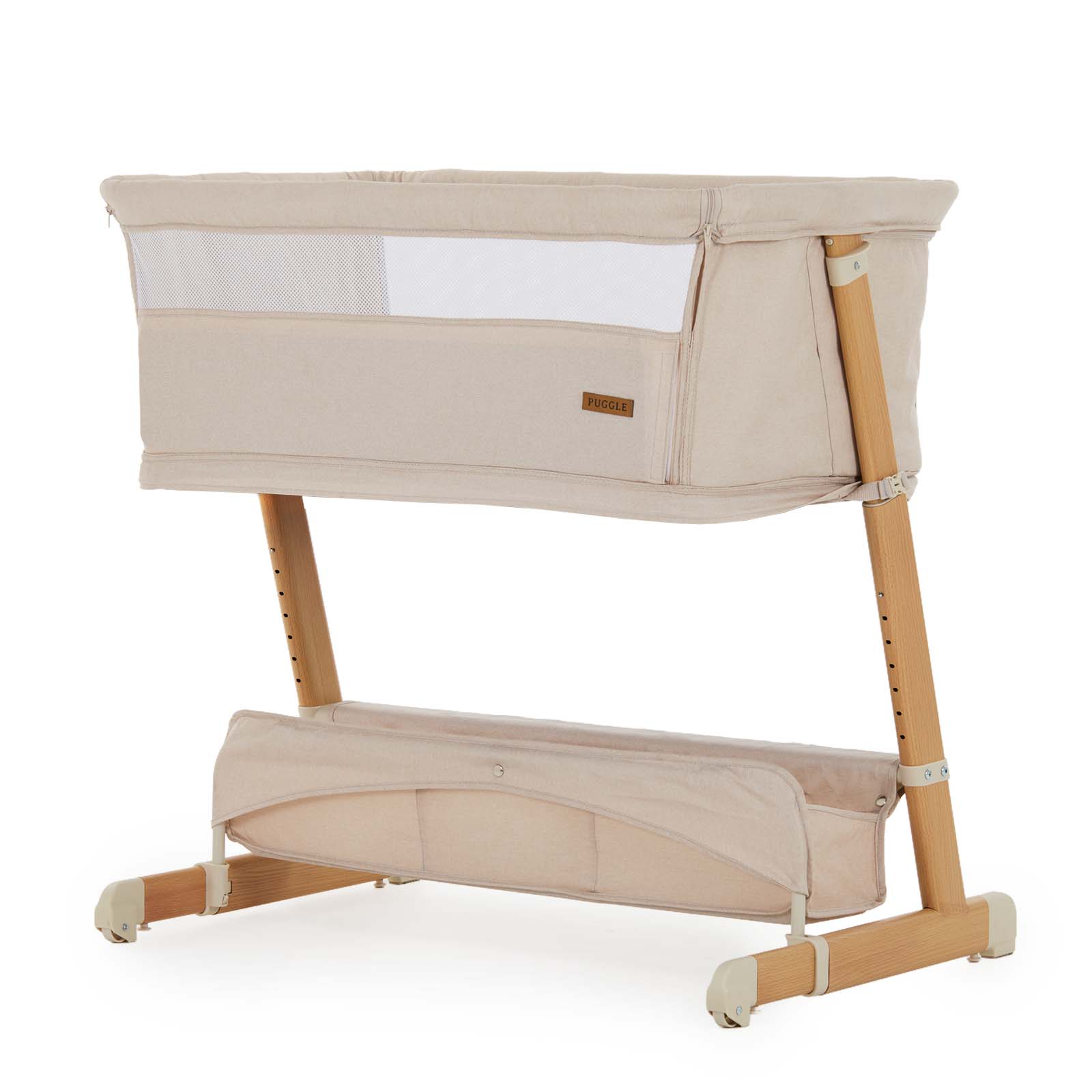 Puggle 2-in-1 Dreamy Sleeper Bedside Crib & Play Pen - Cashmere