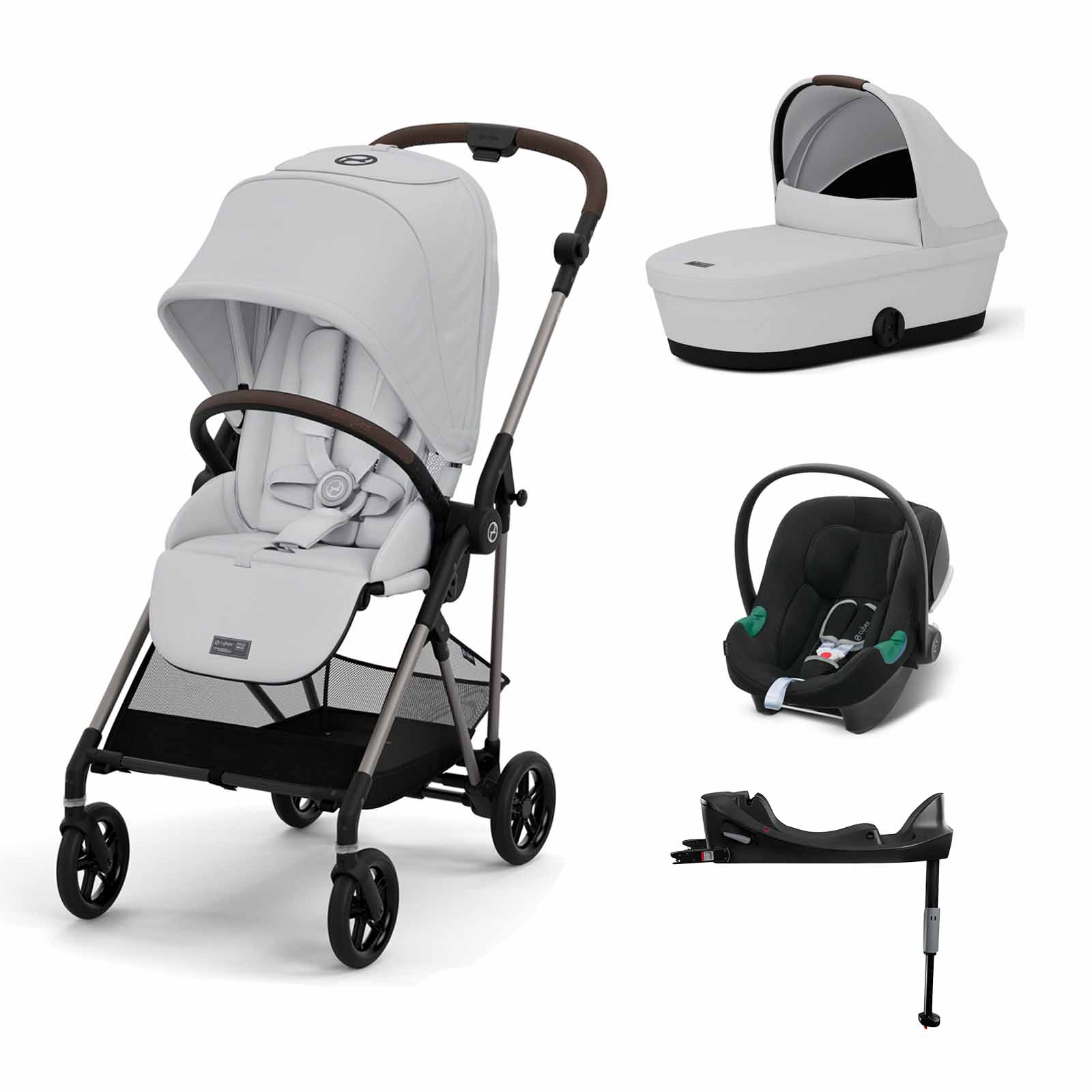 Melio 3 1 Travel System Cloud G3 Car Seat & Base G3 Fog