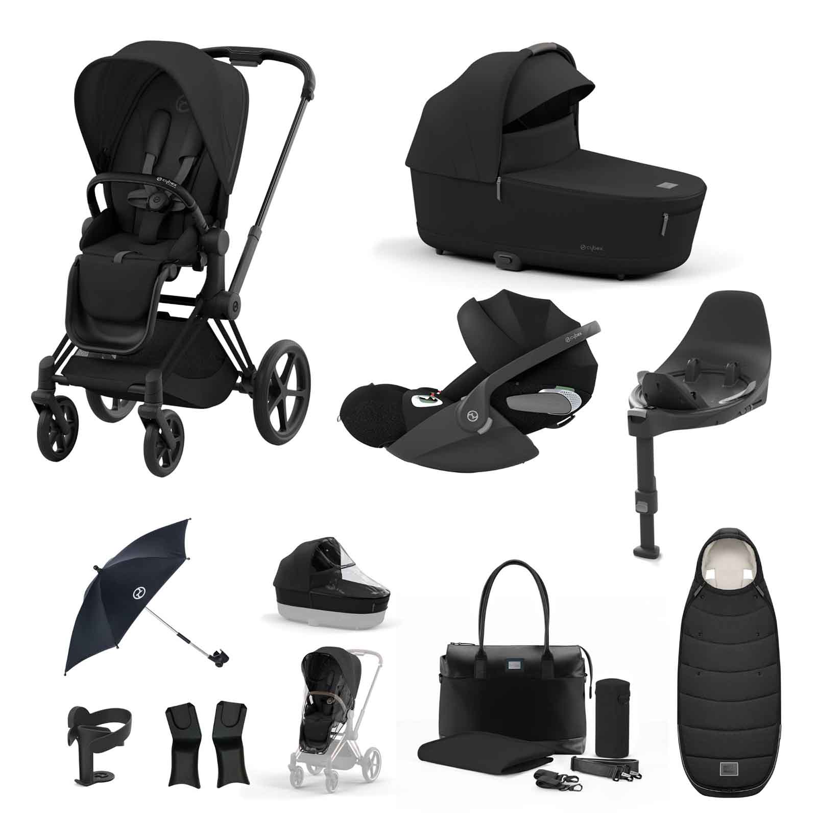 Cybex Priam 3-in-1 with Cloud T & Base - Sepia Black | The Nursery