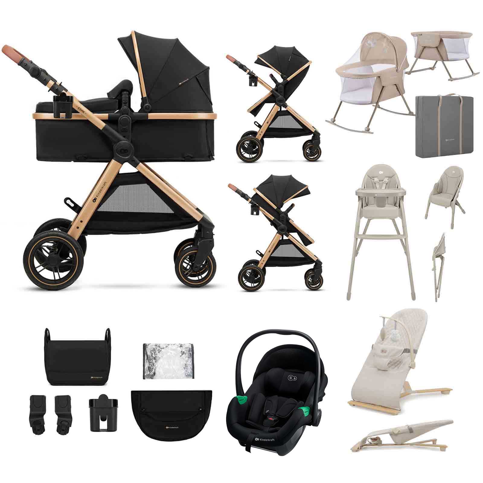 ESME PRO 3 1 Travel System 11 Piece Essential Bundle