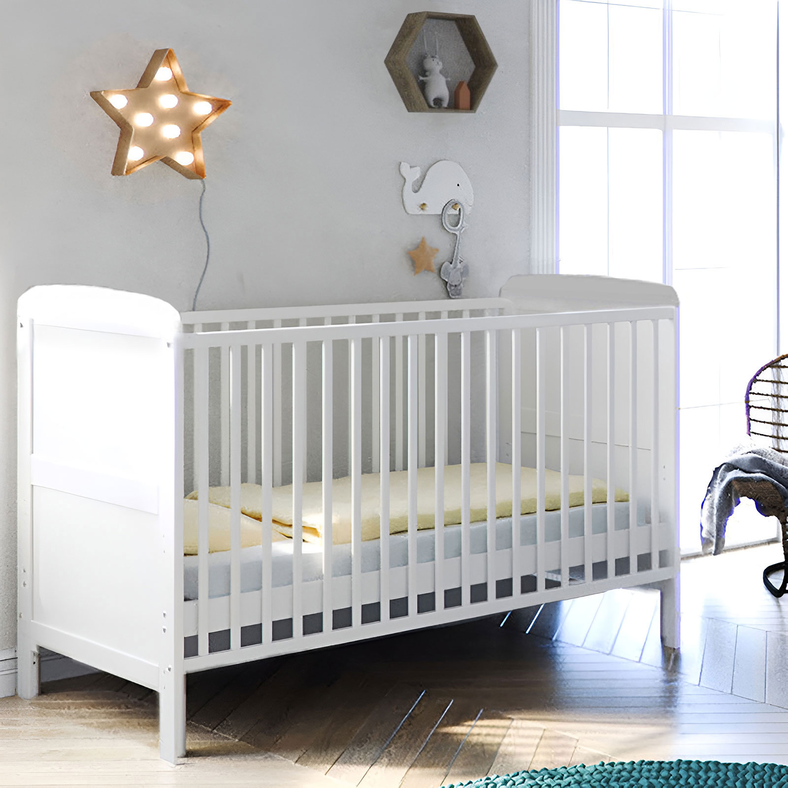 Puggle Henbury Cot Bed Classic White The Nursery Store