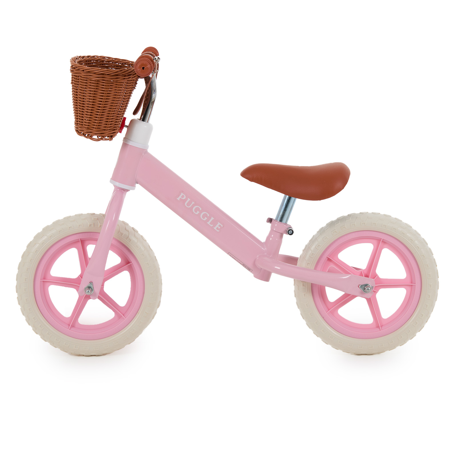 Puggle Retro 12" Balance Bike With Removable Basket - Pink (2 -6 Years)