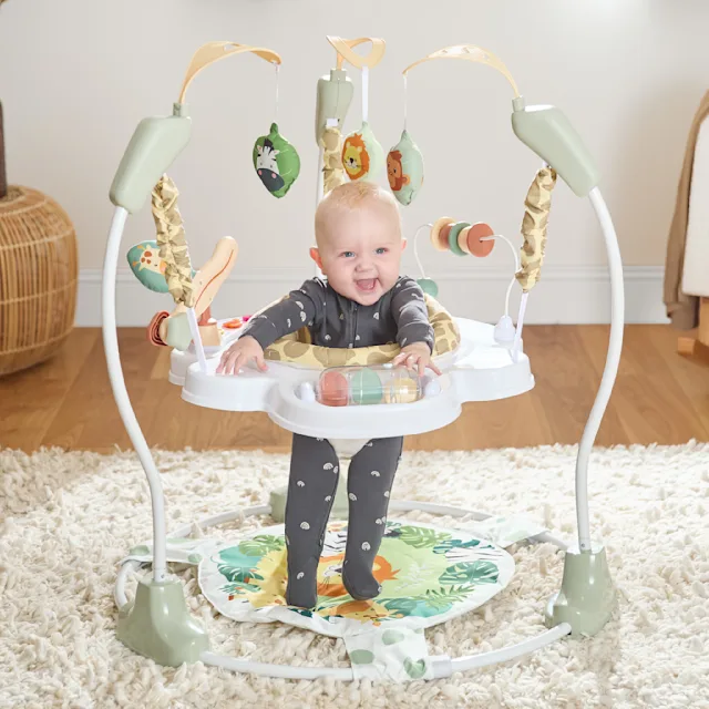 Puggle Jump and Bounce 2-in-1 Activity Centre Lights & Musical Sounds - Giraffe & Friends  