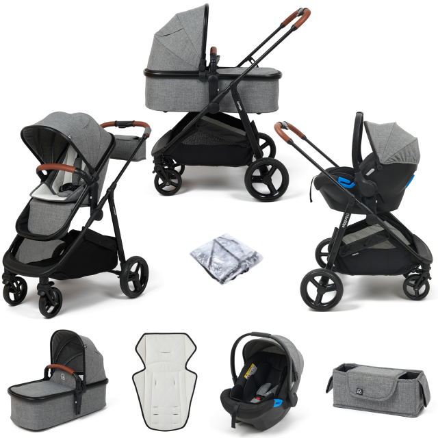 Puggle Monaco XT 3-in-1 Travel System with Organiser - Graphite Grey