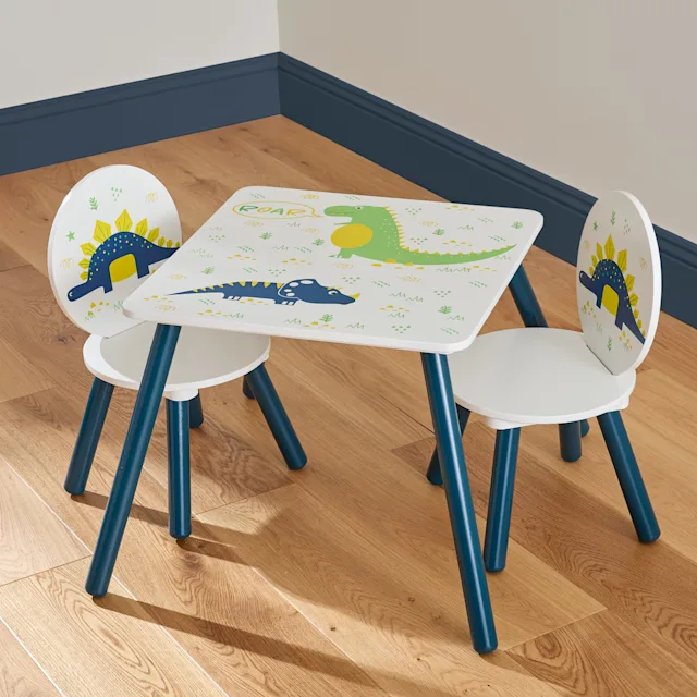 Puggle Table & Chairs Set - Dino