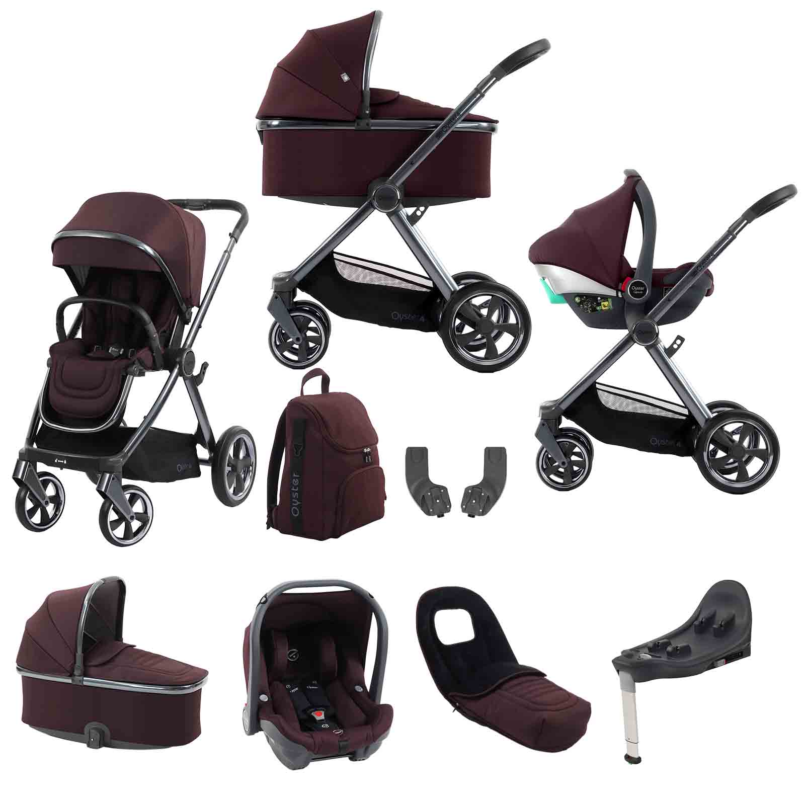 BabyStyle 4 3 1 Travel System 7 Piece Bundle Mulberry