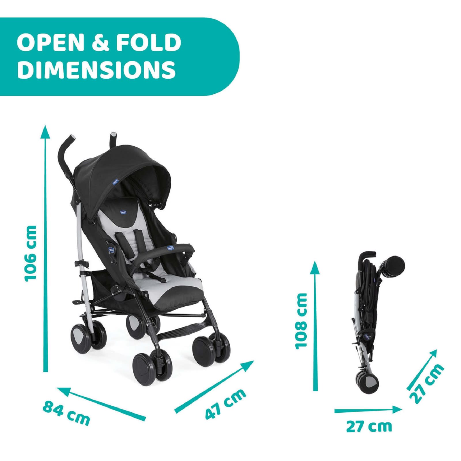 Chicco Echo Pushchair Stroller Stone The Nursery Store