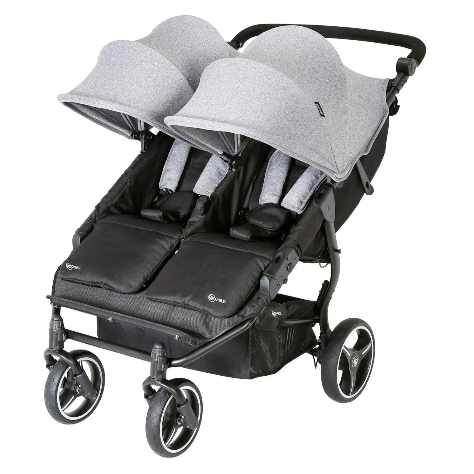 My Child Easy Twin 3.0 Slimline Double Stroller 65cm Grey The Nursery Store