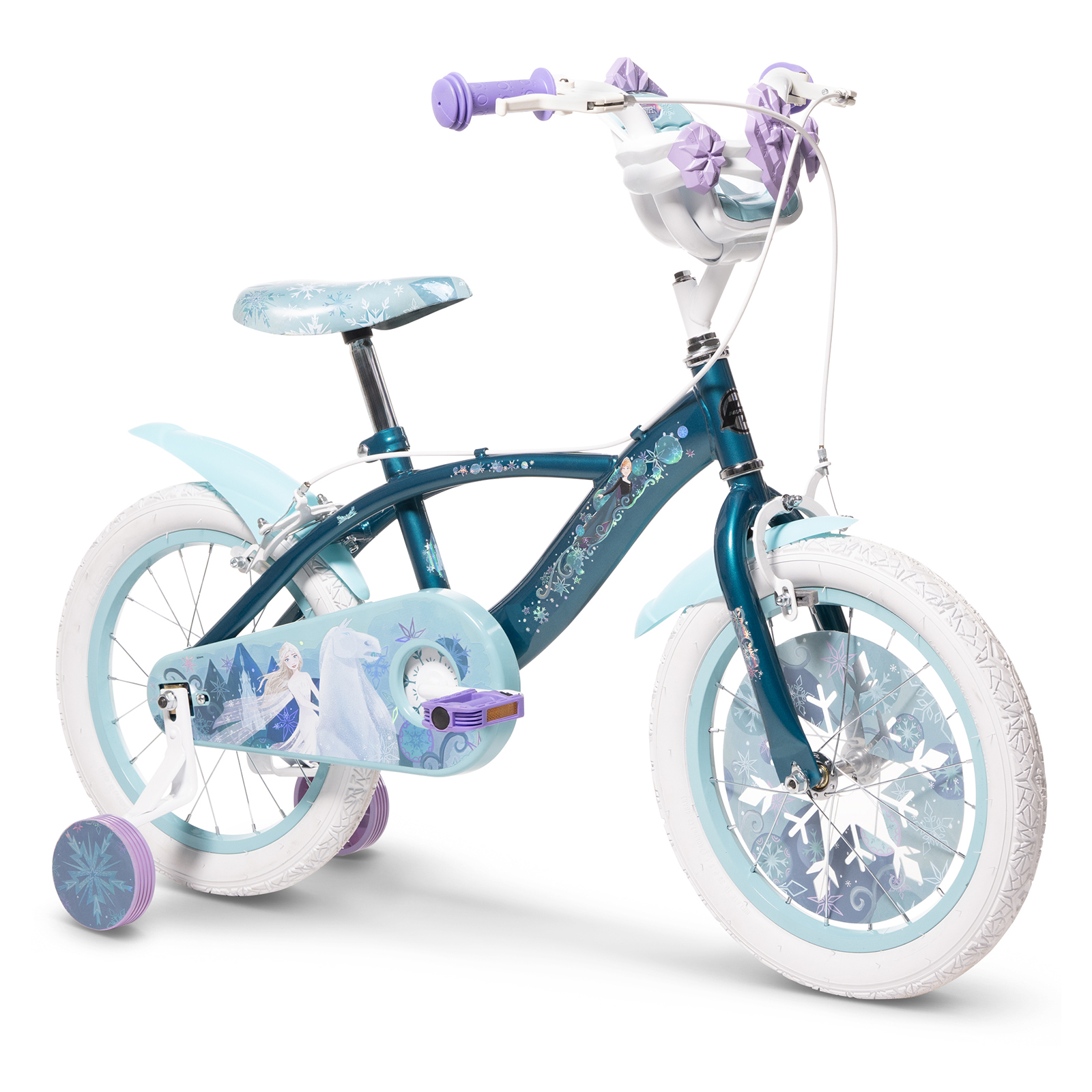 Huffy Disney Frozen 16 Inch Kids Bike (4-6 Years) Emerald Blue