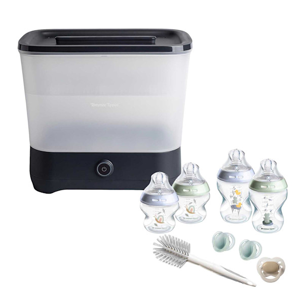 Tommee Tippee Electric Steriliser and Newborn Baby Bottle Starter Kit Set