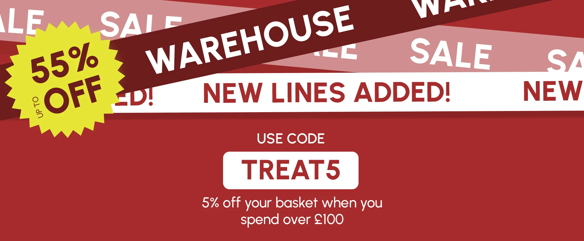 Massive Warehouse Sale - Up to 55% Off