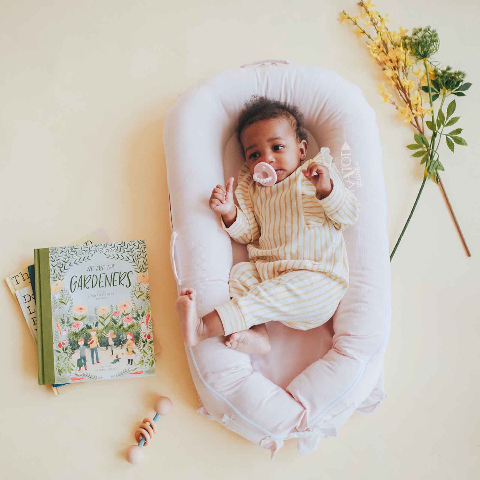 DockATot Deluxe+ Dock - Sand Chambray | The Nursery Store