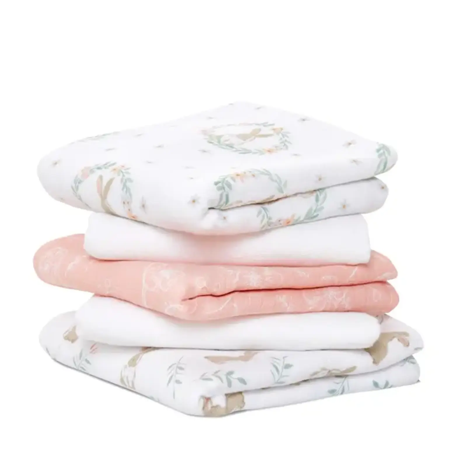 Aden + Anais Essentials Cotton Muslin Squares (5 Pack) - Blushing Bunnies