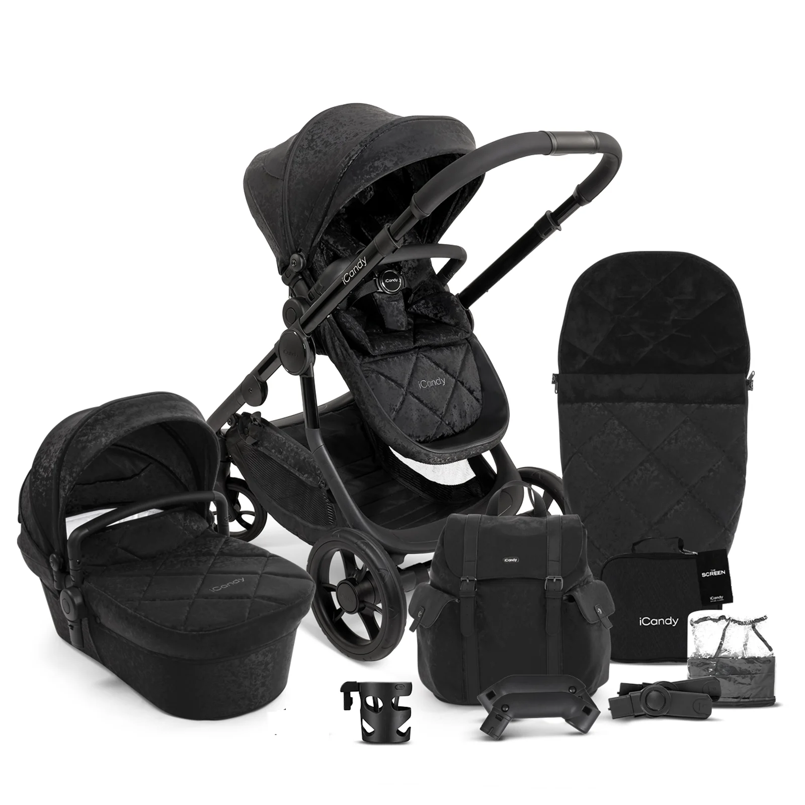 Icandy black pram deals