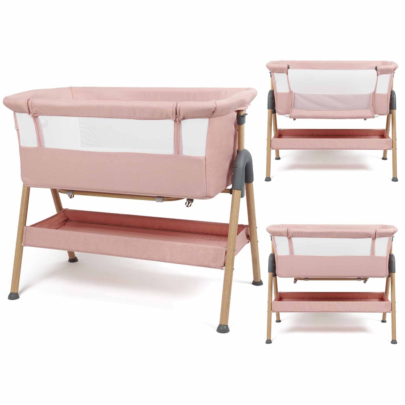 Puggle Dreamy Bedside Crib - Pink