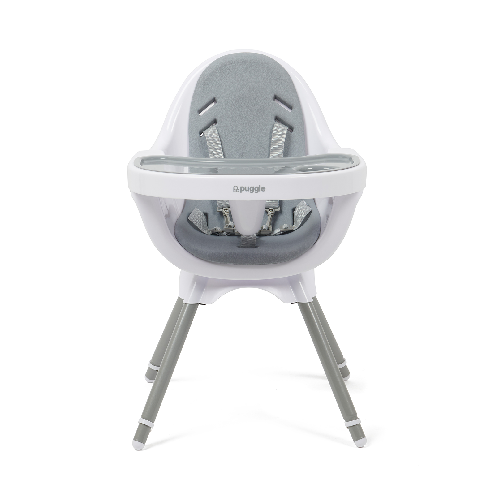 Puggle Munch Crunch 3 in 1 High Low Chair Booster Seat Flint Grey The Nursery Store