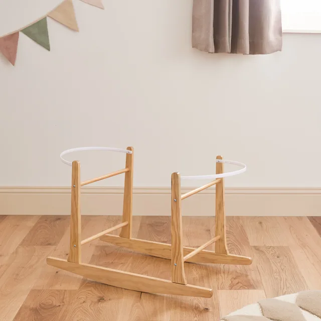 Puggle Rocking Moses Basket Stand - Natural