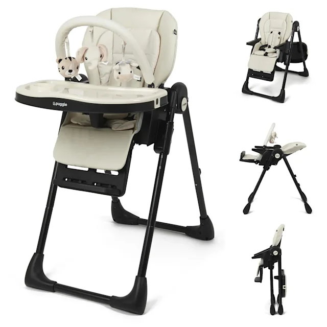 Puggle Foodie Eat & Play 9-in-1 Hi-Lo Highchair From Birth - Cashmere