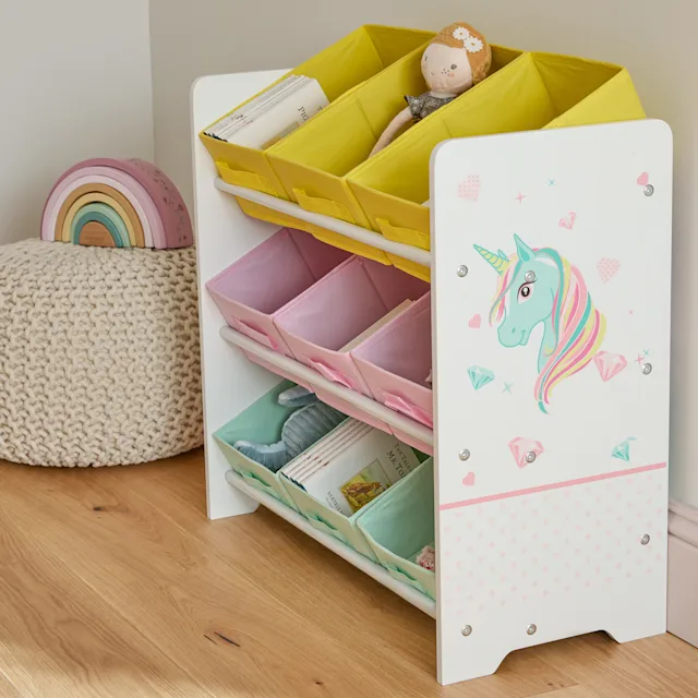 Puggle Unicorn Organiser - White/Pink