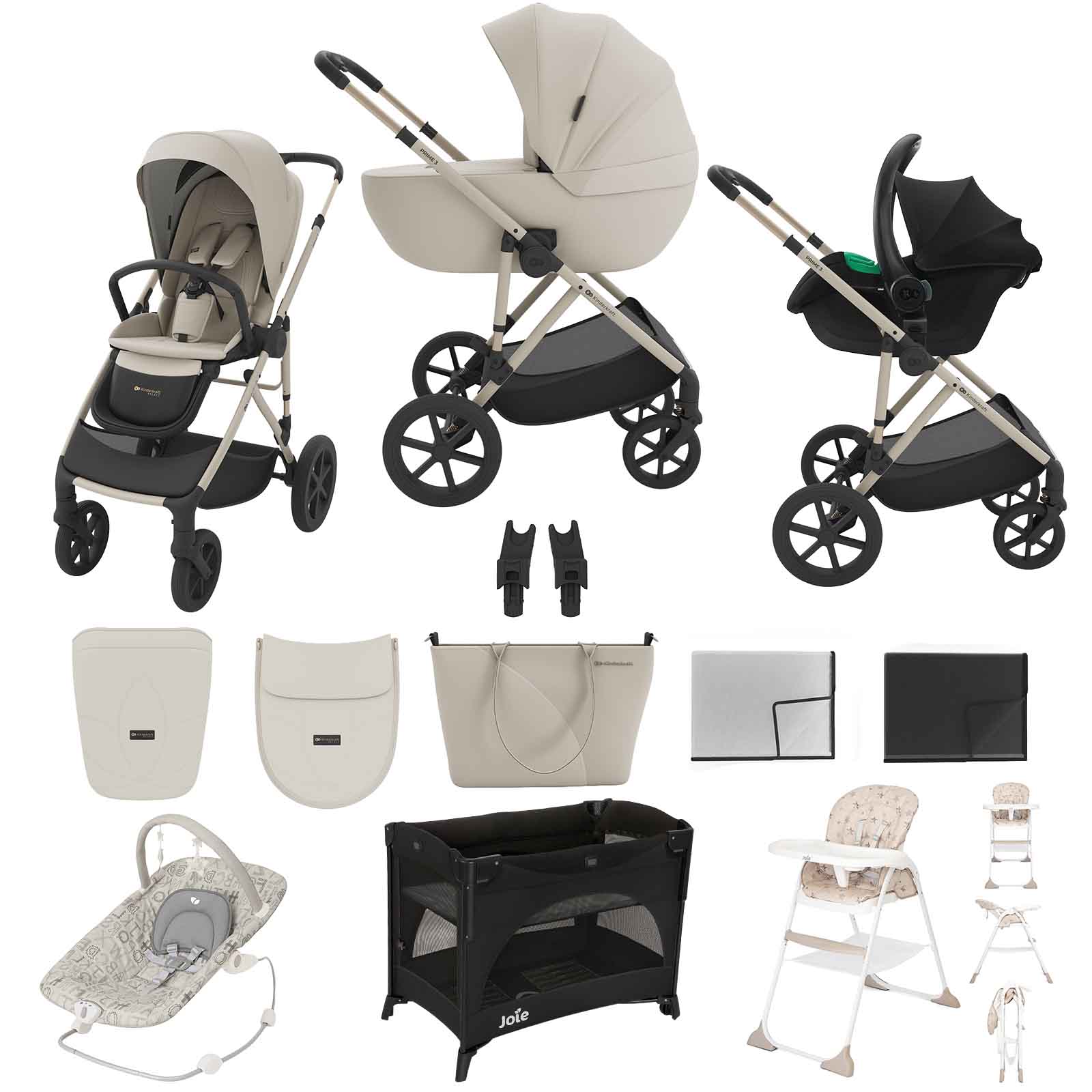 Prime 3 3 1 Travel System 11 Piece Bundle Dune