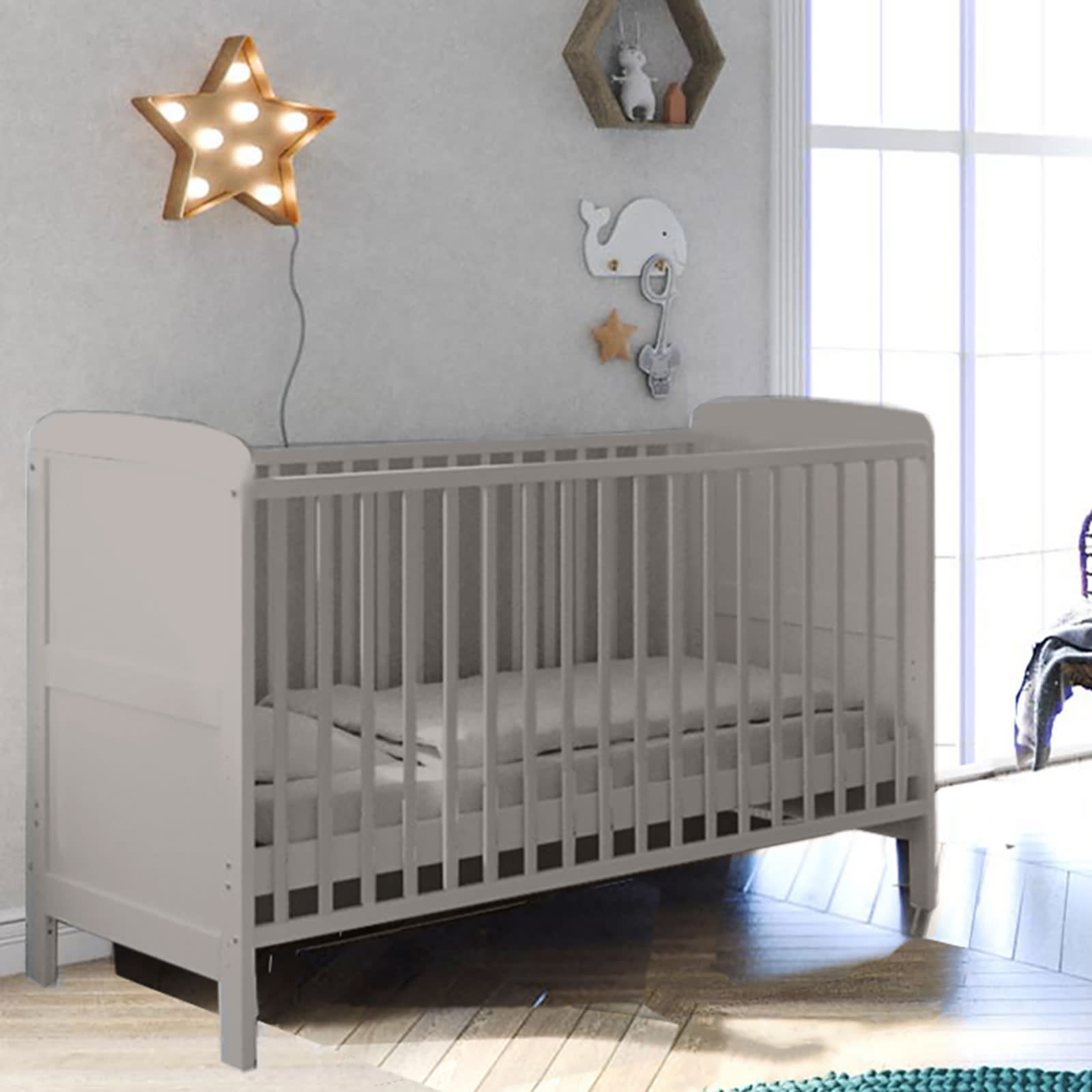 Puggle Henbury Cot Bed Classic Grey The Nursery Store