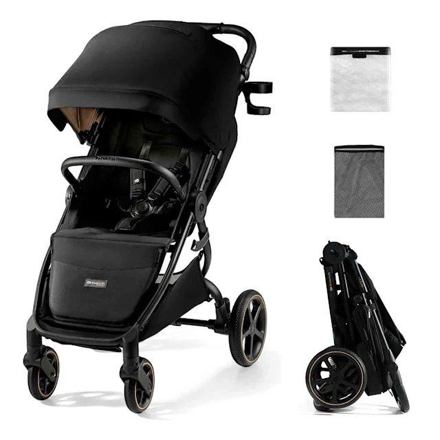 Kinderkraft Mitzy Stroller with Cup Holder & Rain Cover - Ink Black