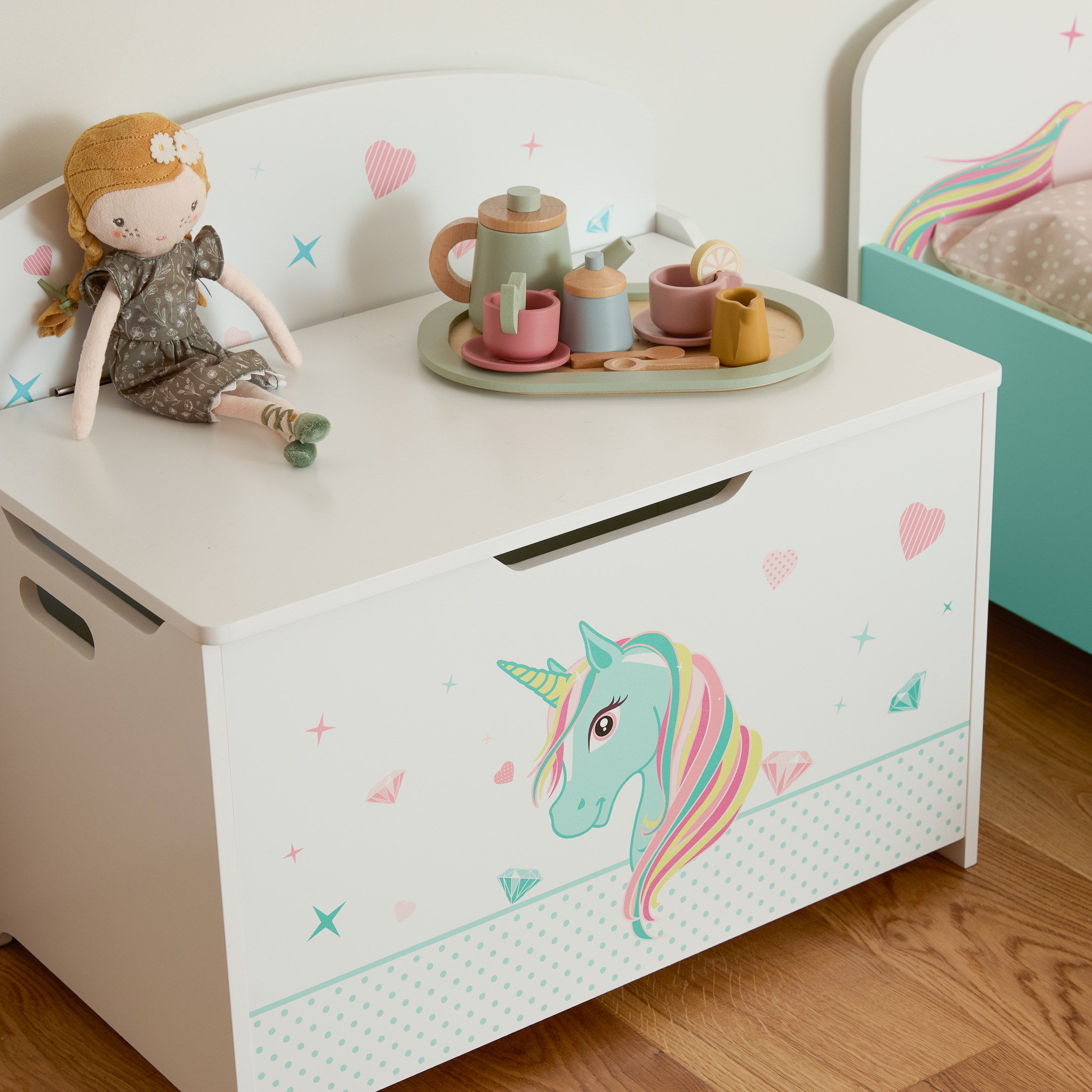 Unicorn Pink Toy Storage Box Unicorn Toy Box Collapsible Storage