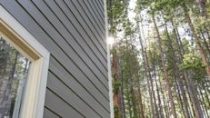 CONIFER MOUNTAIN HOME siding close up
