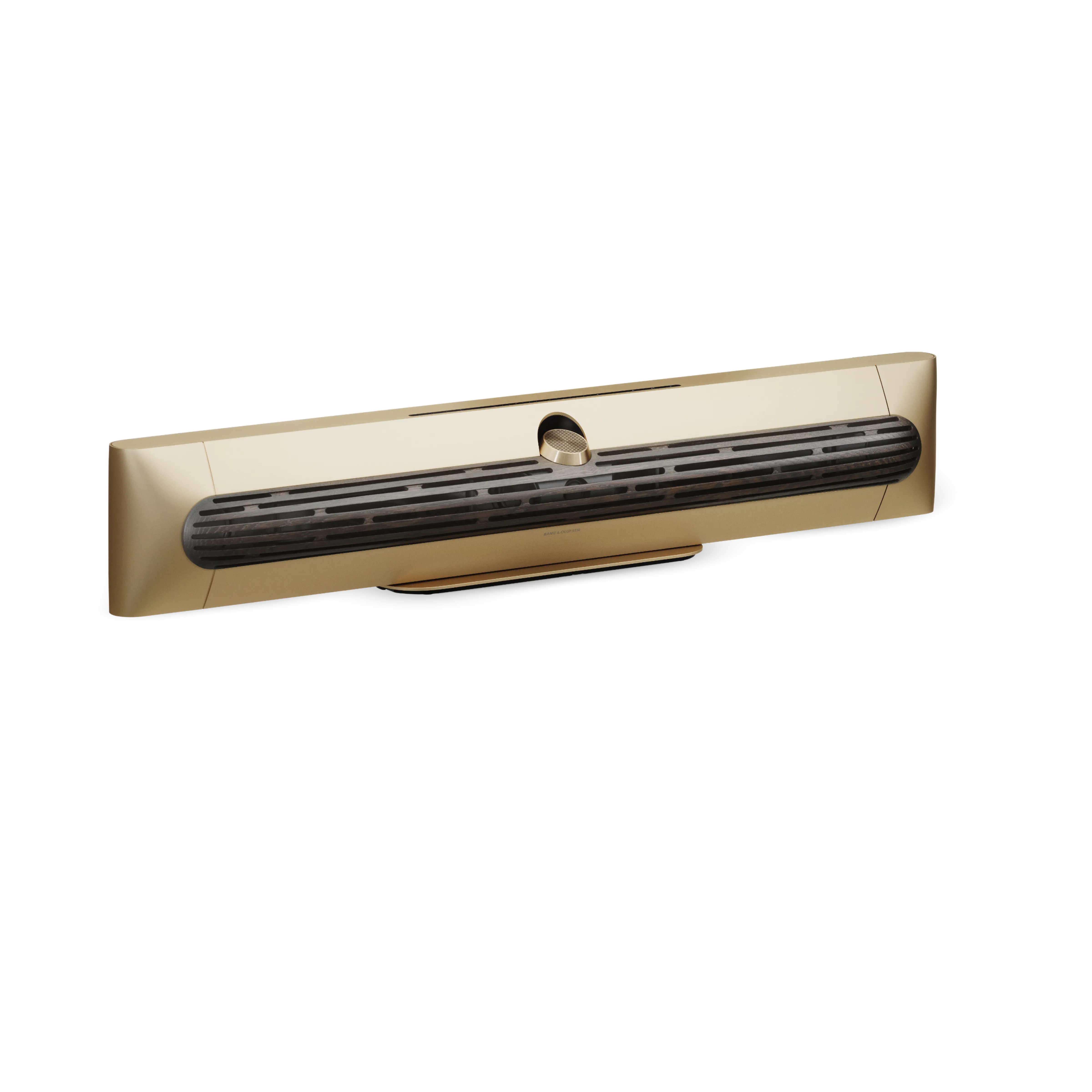 beosound premiere goldtone with dark oak cover