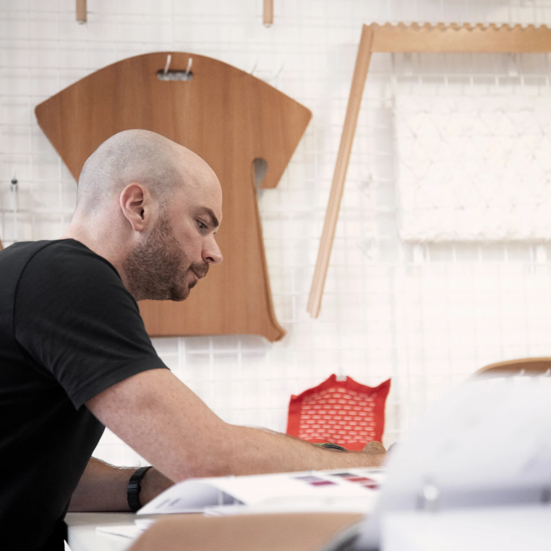 Benjamin Hubert in his studio in London