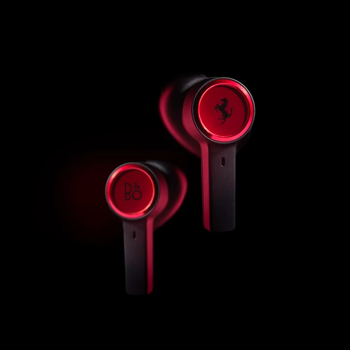 Beoplay EX Ferrari with black background