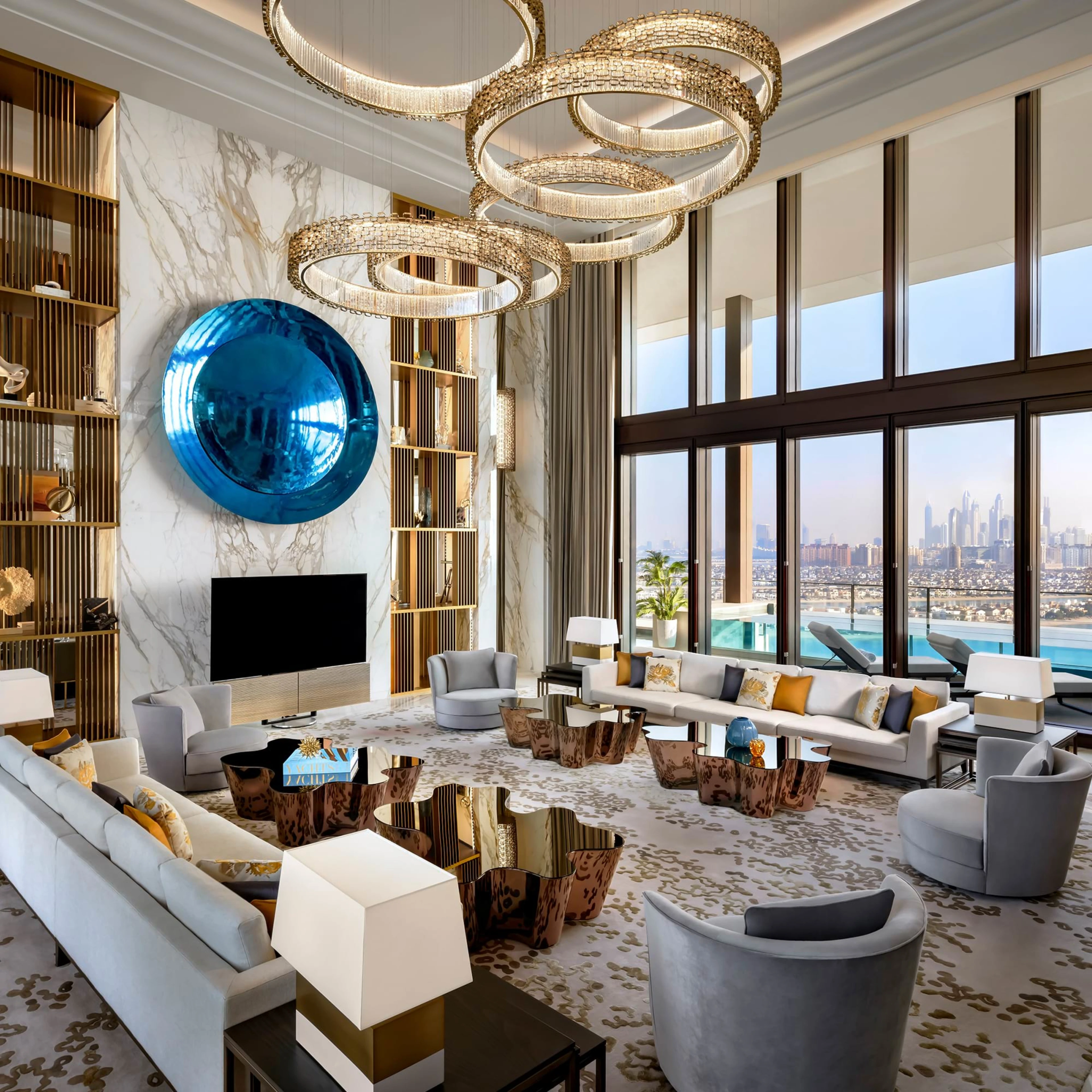 Beovision Harmony placed in a grand hotel room