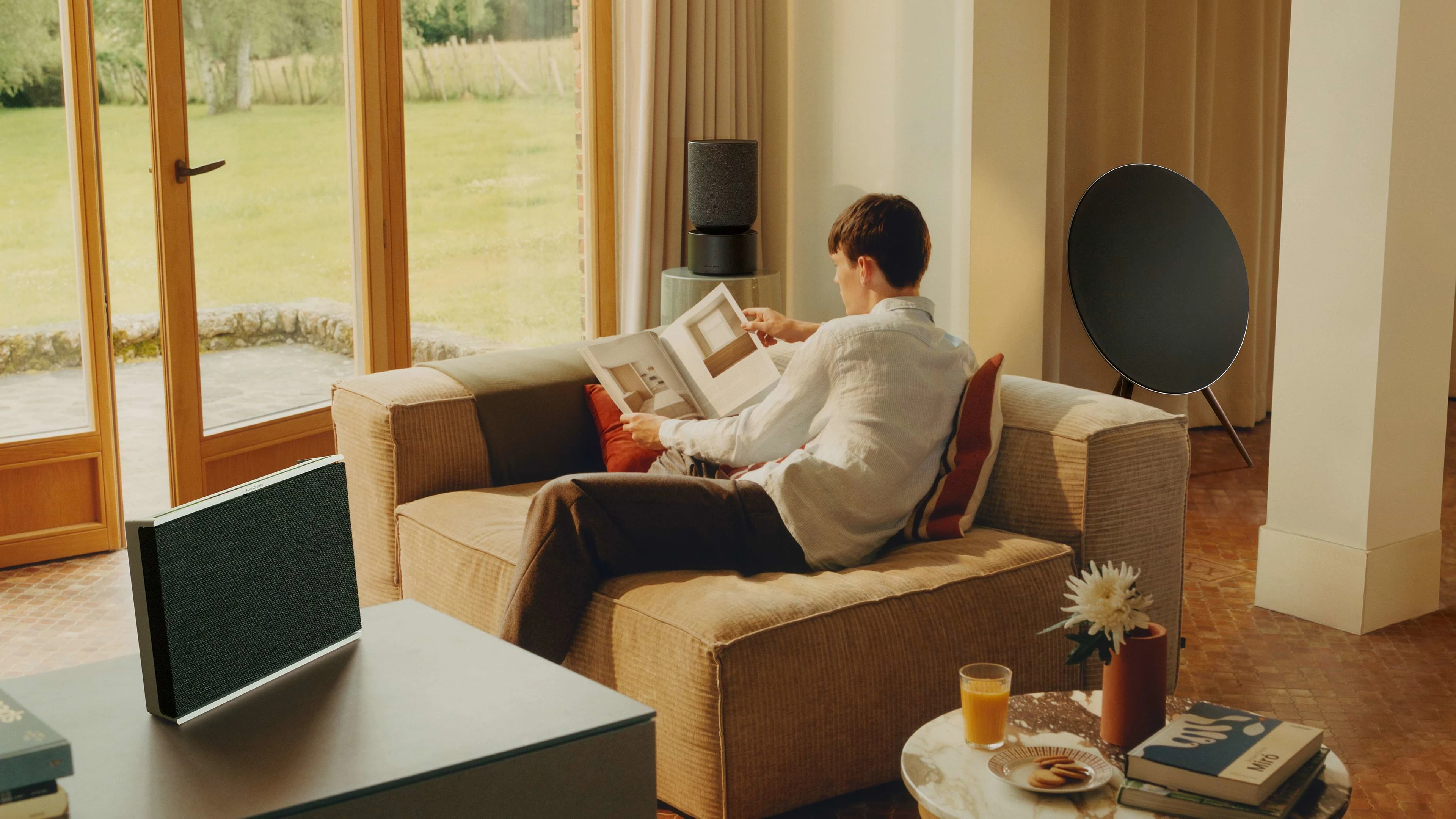 Beosound A9 and Besound Level in a living room