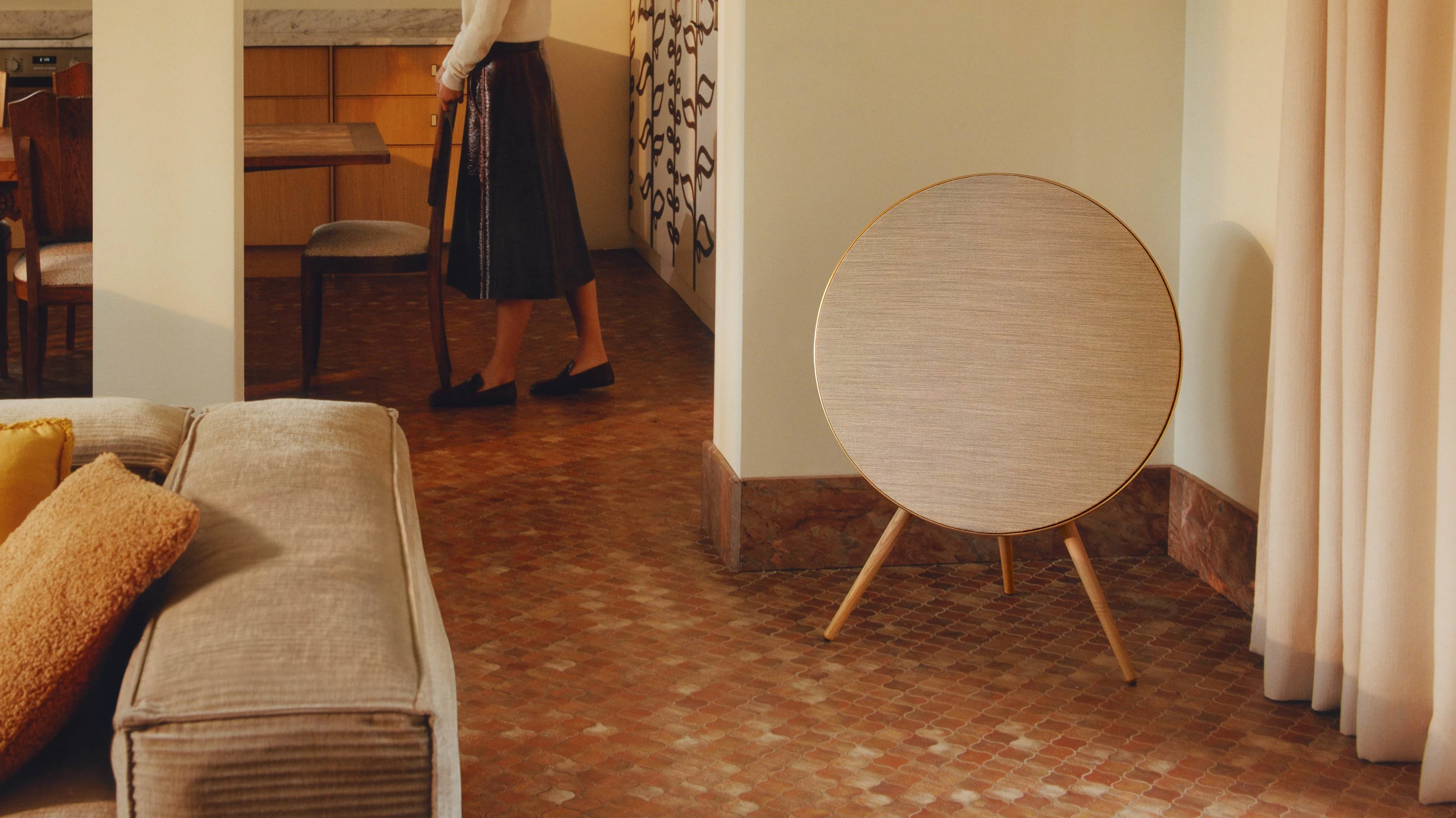 Beosound A9 displayed in a living room