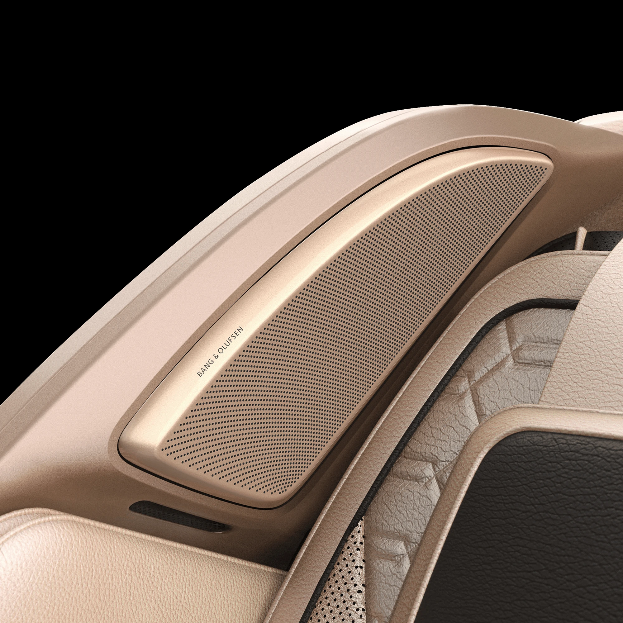 Close-up of the speaker design on the BodyFriend massage chair