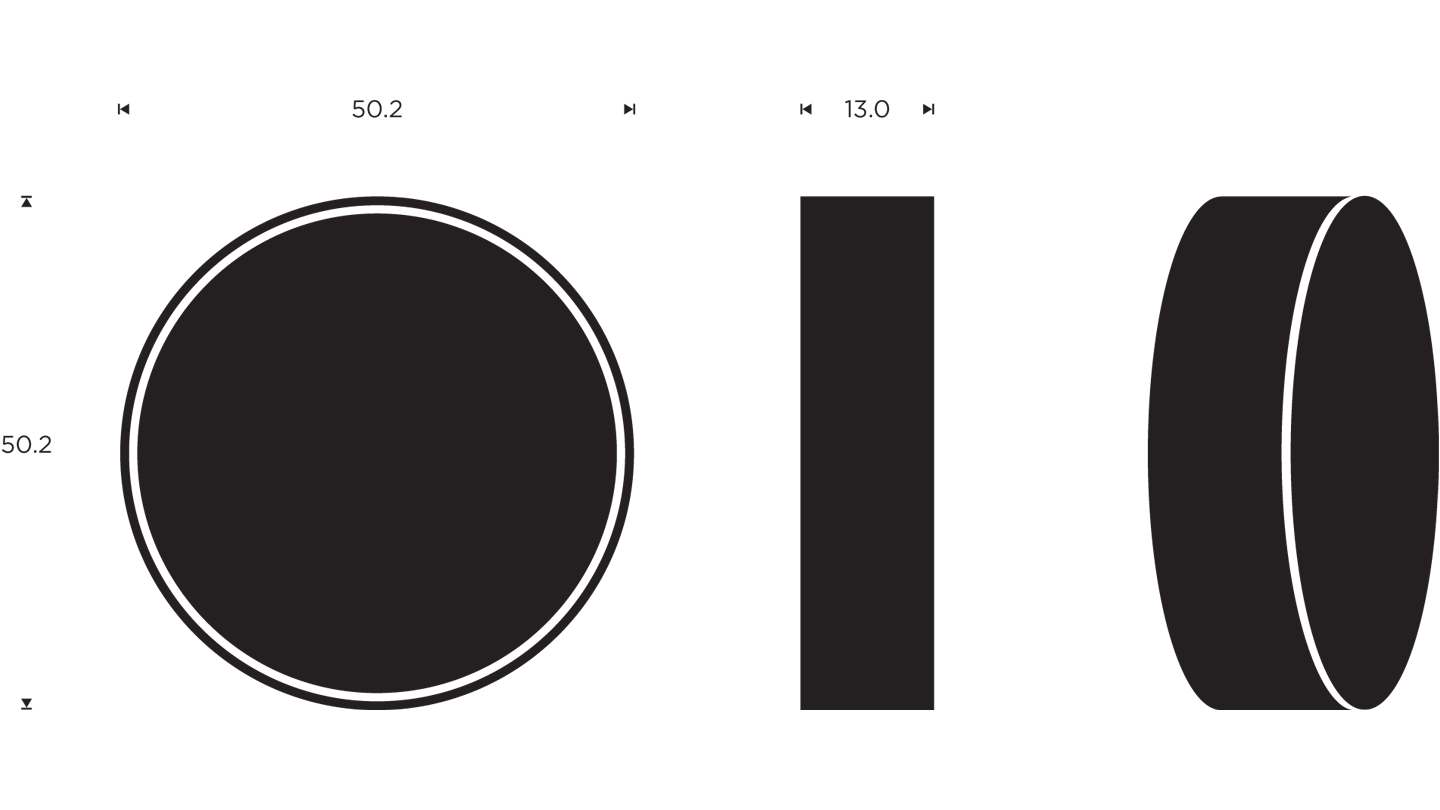 Beosound Edge - Dimensions drawing