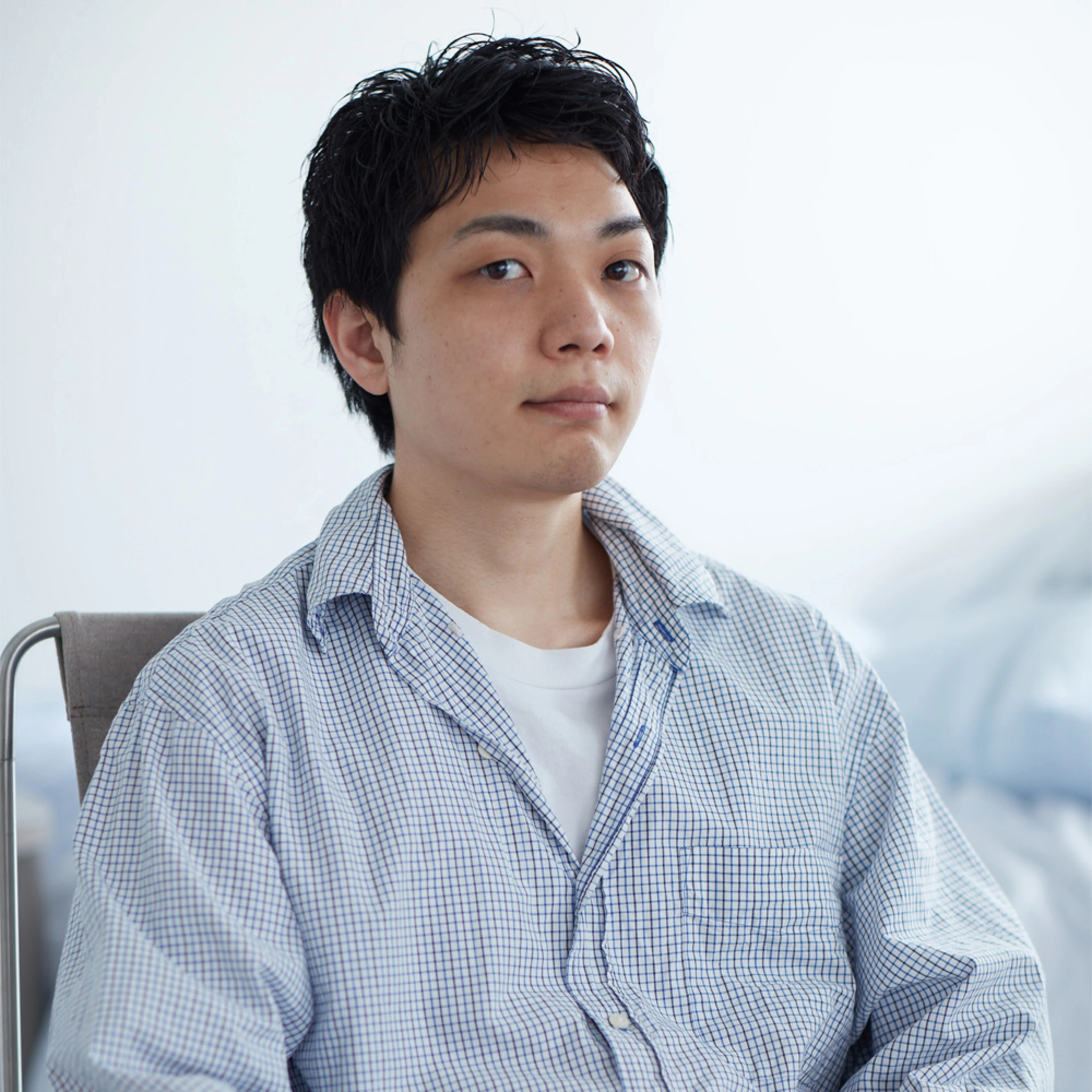 Image of man in blue shirt