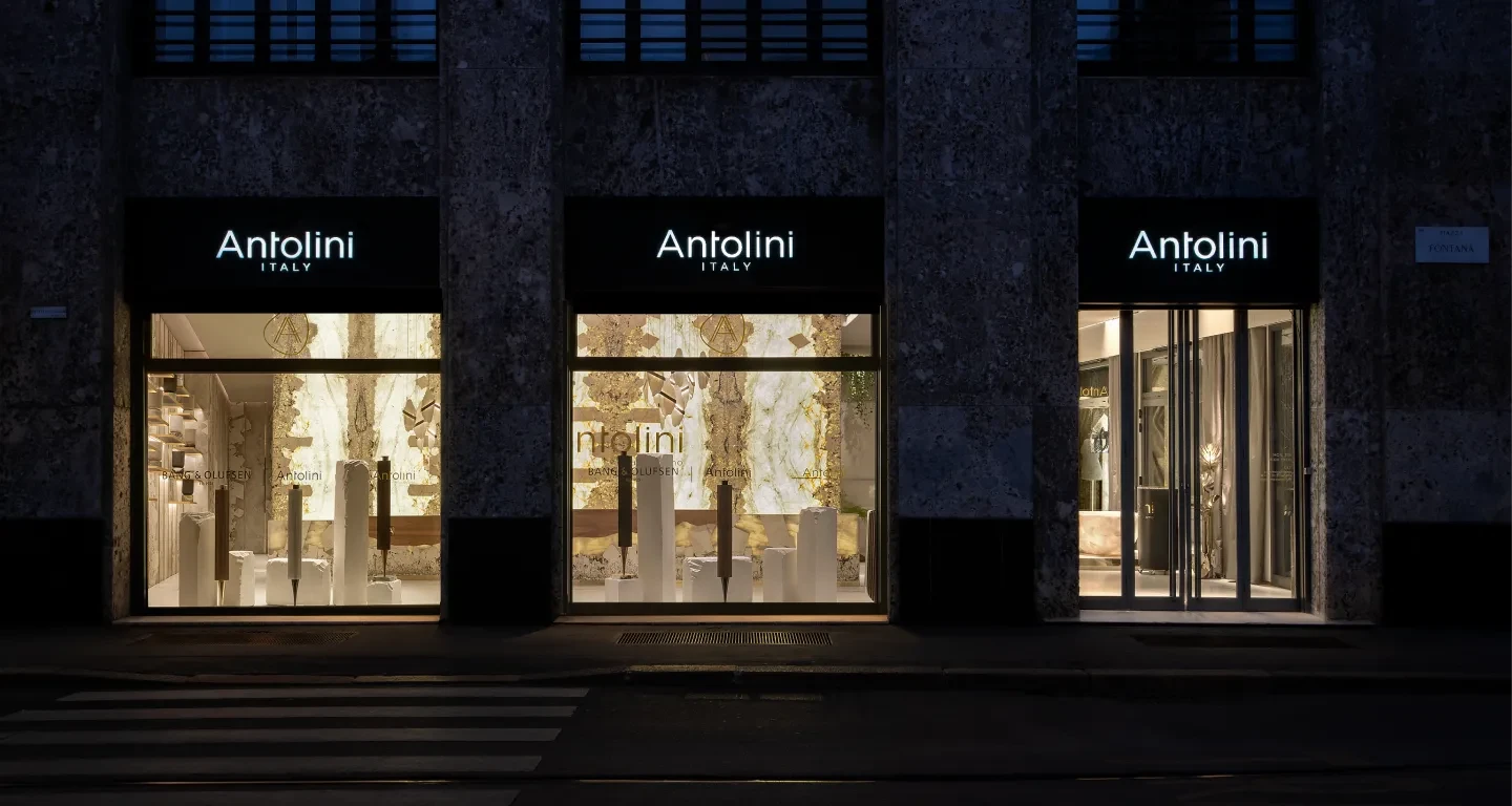 Beolab 18 Antolini Limited edition displayed in a showroom