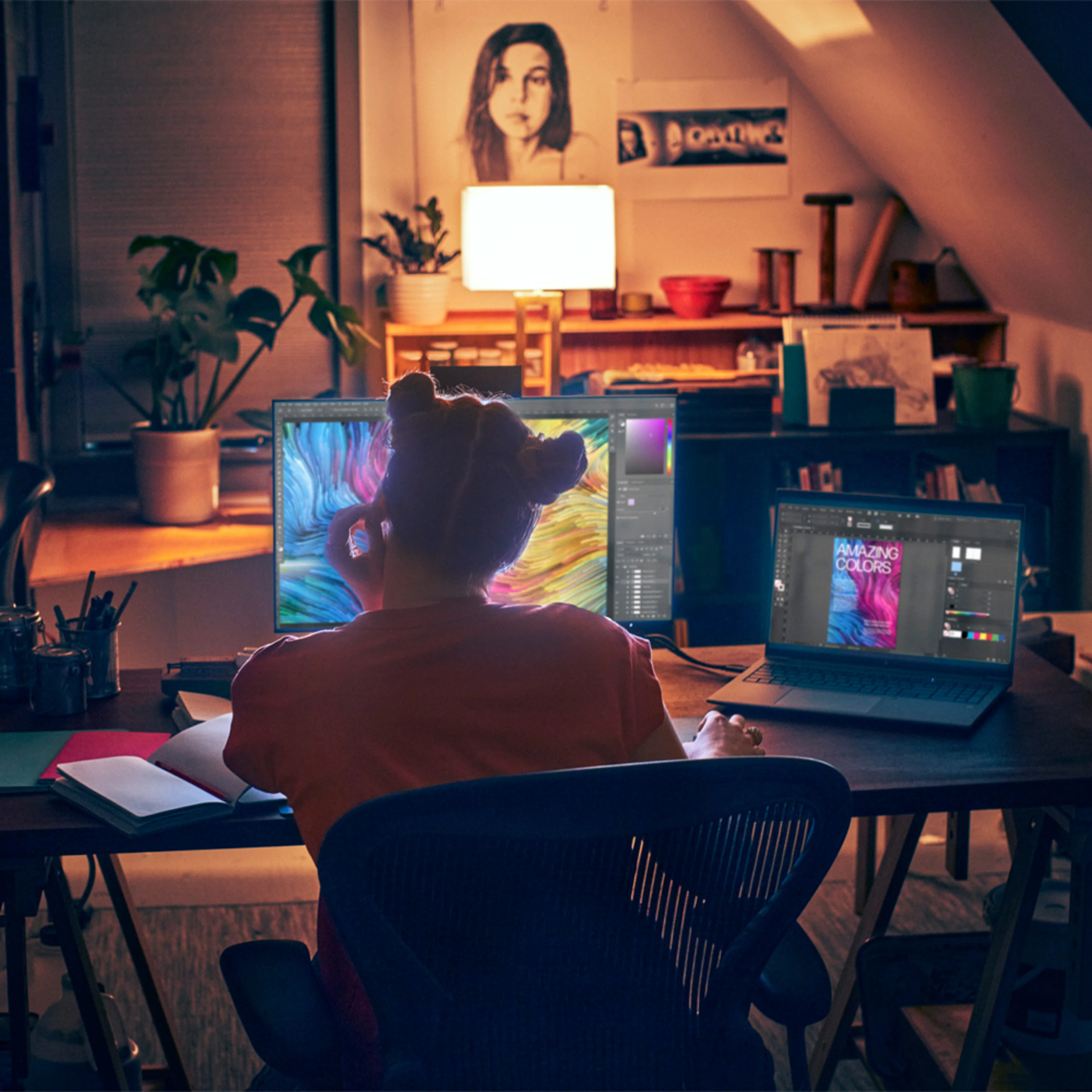 Image of girl in front of a computer