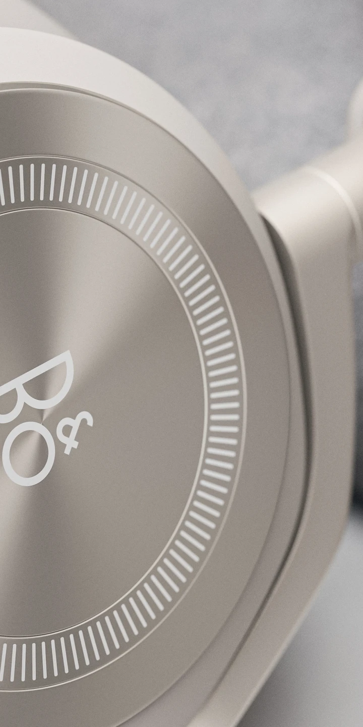 Detail view of the touch interface in Beoplay HX Sand