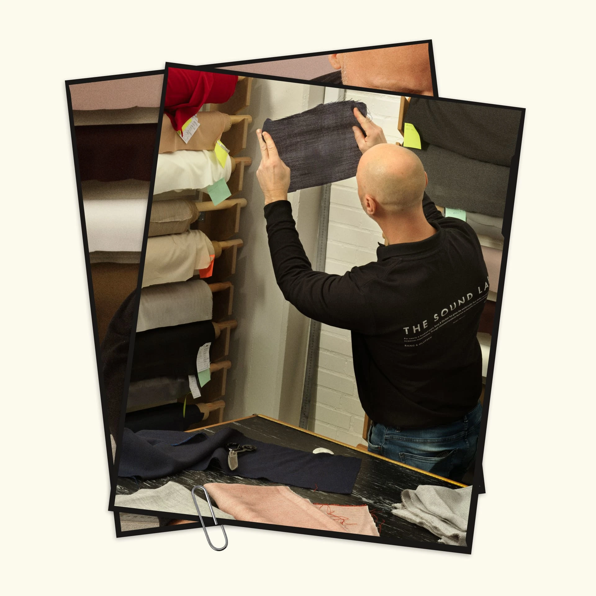 B&O employee checking for the material